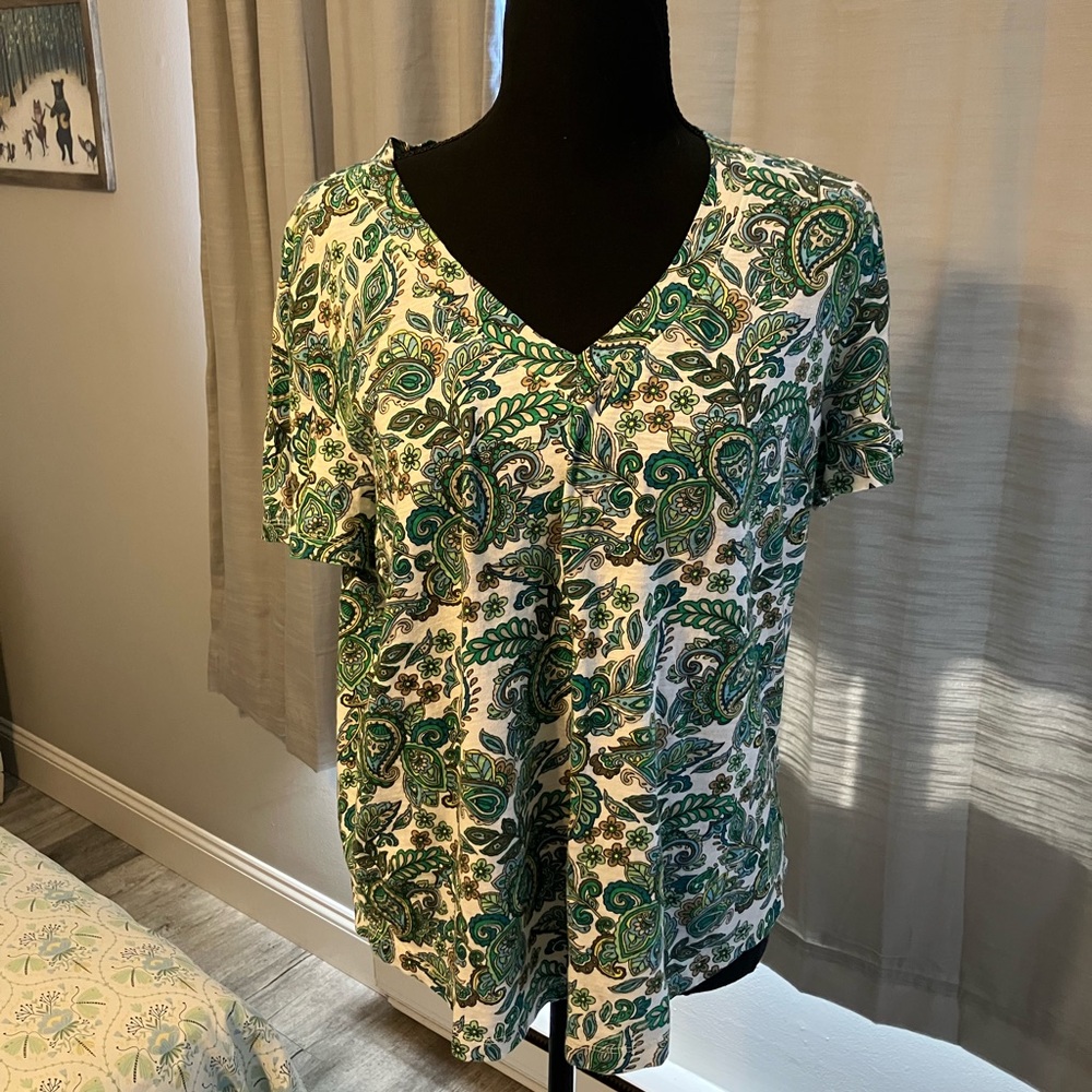 LOFT Multicolor Paisley Blouse